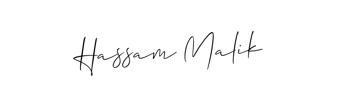 Hassam Malik stylish signature style. Best Handwritten Sign (Allison_Script) for my name. Handwritten Signature Collection Ideas for my name Hassam Malik. Hassam Malik signature style 2 images and pictures png