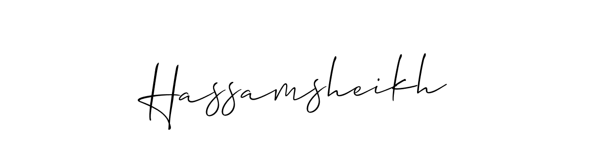 Make a beautiful signature design for name Hassamsheikh. Use this online signature maker to create a handwritten signature for free. Hassamsheikh signature style 2 images and pictures png