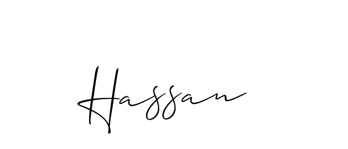 It looks lik you need a new signature style for name Hassan . Design unique handwritten (Allison_Script) signature with our free signature maker in just a few clicks. Hassan  signature style 2 images and pictures png