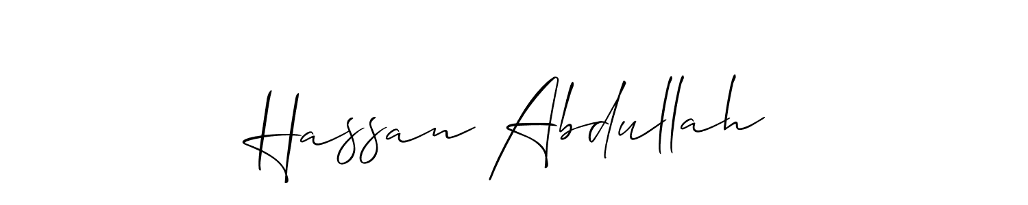 Use a signature maker to create a handwritten signature online. With this signature software, you can design (Allison_Script) your own signature for name Hassan Abdullah. Hassan Abdullah signature style 2 images and pictures png