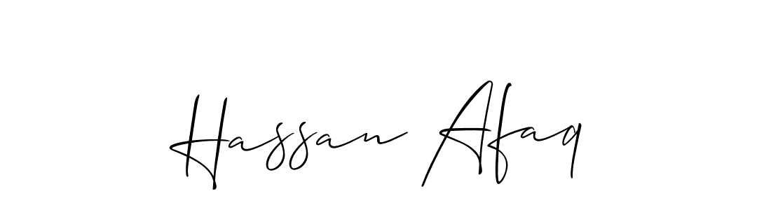 Design your own signature with our free online signature maker. With this signature software, you can create a handwritten (Allison_Script) signature for name Hassan Afaq. Hassan Afaq signature style 2 images and pictures png