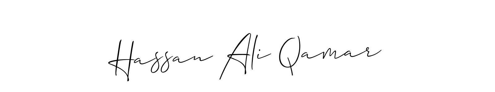 Use a signature maker to create a handwritten signature online. With this signature software, you can design (Allison_Script) your own signature for name Hassan Ali Qamar. Hassan Ali Qamar signature style 2 images and pictures png