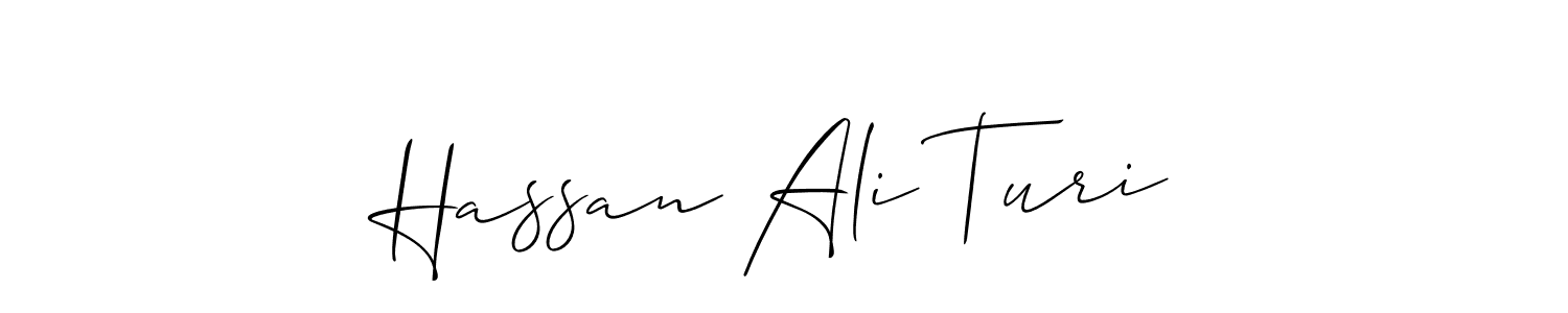 Allison_Script is a professional signature style that is perfect for those who want to add a touch of class to their signature. It is also a great choice for those who want to make their signature more unique. Get Hassan Ali Turi name to fancy signature for free. Hassan Ali Turi signature style 2 images and pictures png