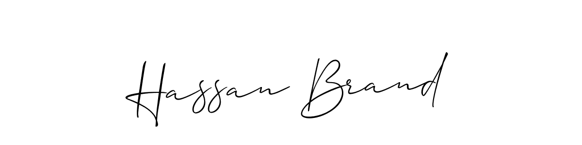 The best way (Allison_Script) to make a short signature is to pick only two or three words in your name. The name Hassan Brand include a total of six letters. For converting this name. Hassan Brand signature style 2 images and pictures png