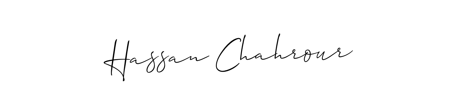 Design your own signature with our free online signature maker. With this signature software, you can create a handwritten (Allison_Script) signature for name Hassan Chahrour. Hassan Chahrour signature style 2 images and pictures png