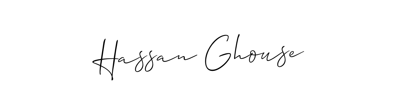 Make a beautiful signature design for name Hassan Ghouse. With this signature (Allison_Script) style, you can create a handwritten signature for free. Hassan Ghouse signature style 2 images and pictures png