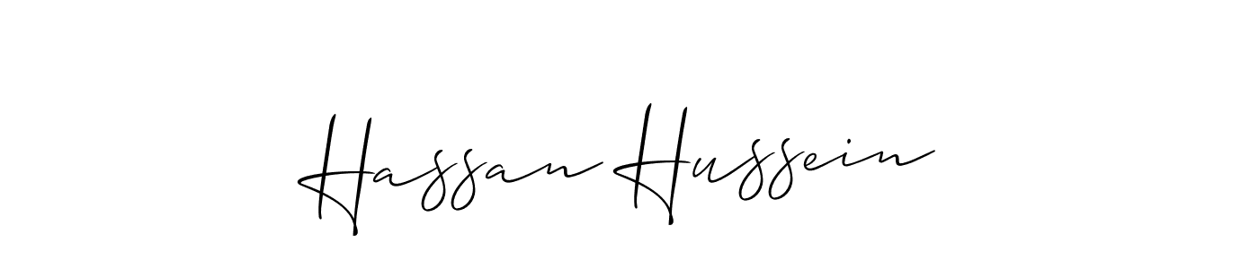 Make a beautiful signature design for name Hassan Hussein. With this signature (Allison_Script) style, you can create a handwritten signature for free. Hassan Hussein signature style 2 images and pictures png