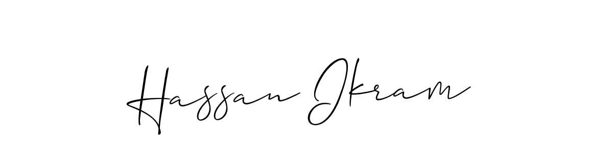 It looks lik you need a new signature style for name Hassan Ikram. Design unique handwritten (Allison_Script) signature with our free signature maker in just a few clicks. Hassan Ikram signature style 2 images and pictures png