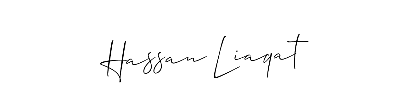 Make a short Hassan Liaqat signature style. Manage your documents anywhere anytime using Allison_Script. Create and add eSignatures, submit forms, share and send files easily. Hassan Liaqat signature style 2 images and pictures png