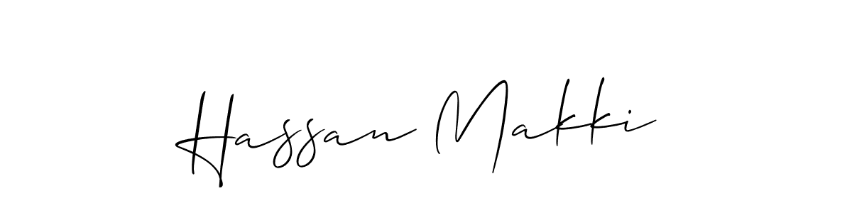 Hassan Makki stylish signature style. Best Handwritten Sign (Allison_Script) for my name. Handwritten Signature Collection Ideas for my name Hassan Makki. Hassan Makki signature style 2 images and pictures png