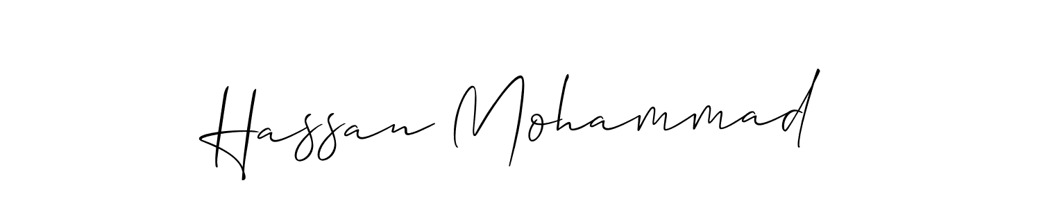 How to Draw Hassan Mohammad signature style? Allison_Script is a latest design signature styles for name Hassan Mohammad. Hassan Mohammad signature style 2 images and pictures png