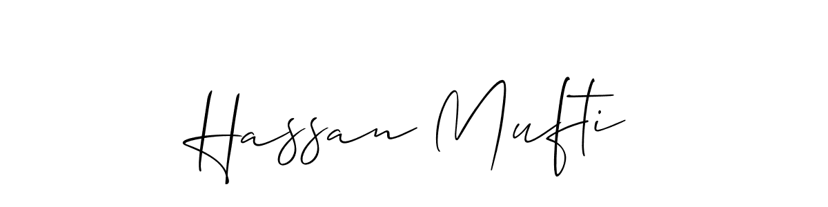How to make Hassan Mufti signature? Allison_Script is a professional autograph style. Create handwritten signature for Hassan Mufti name. Hassan Mufti signature style 2 images and pictures png