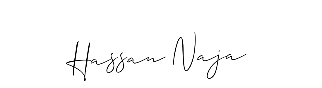 Make a beautiful signature design for name Hassan Naja. With this signature (Allison_Script) style, you can create a handwritten signature for free. Hassan Naja signature style 2 images and pictures png