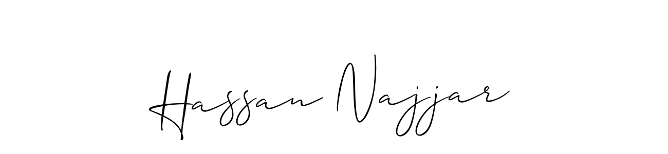 Design your own signature with our free online signature maker. With this signature software, you can create a handwritten (Allison_Script) signature for name Hassan Najjar. Hassan Najjar signature style 2 images and pictures png