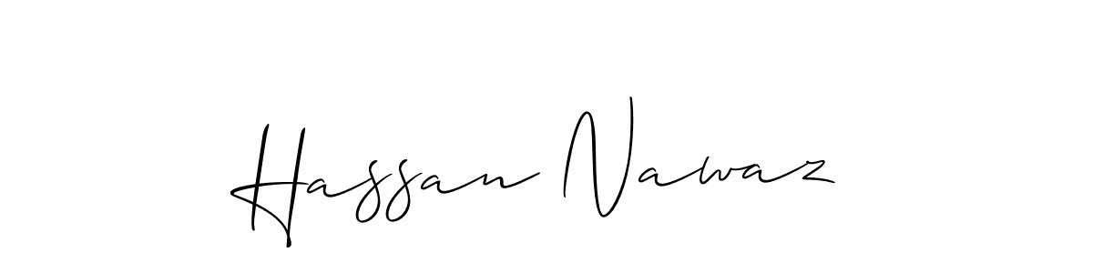 You should practise on your own different ways (Allison_Script) to write your name (Hassan Nawaz) in signature. don't let someone else do it for you. Hassan Nawaz signature style 2 images and pictures png