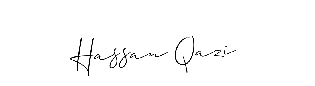 It looks lik you need a new signature style for name Hassan Qazi. Design unique handwritten (Allison_Script) signature with our free signature maker in just a few clicks. Hassan Qazi signature style 2 images and pictures png