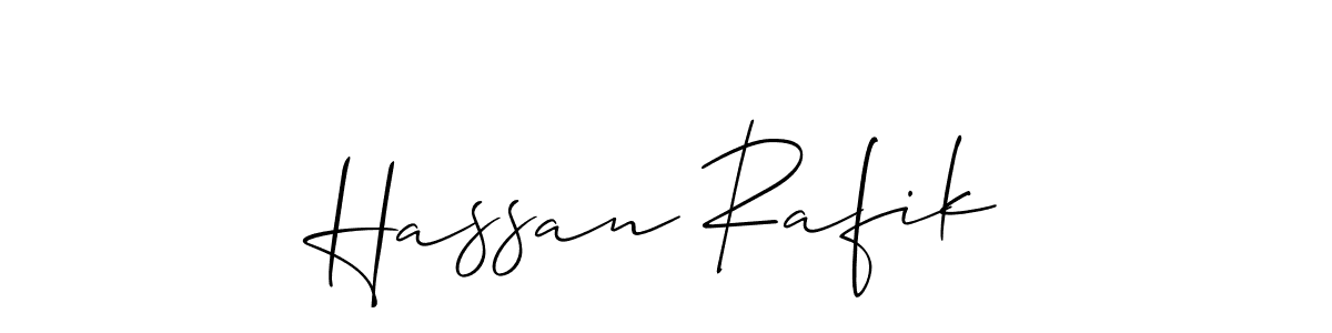 Make a beautiful signature design for name Hassan Rafik. With this signature (Allison_Script) style, you can create a handwritten signature for free. Hassan Rafik signature style 2 images and pictures png