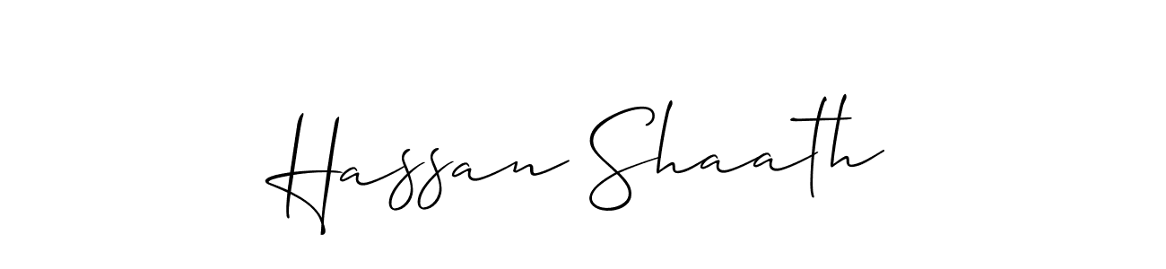 Make a beautiful signature design for name Hassan Shaath. With this signature (Allison_Script) style, you can create a handwritten signature for free. Hassan Shaath signature style 2 images and pictures png