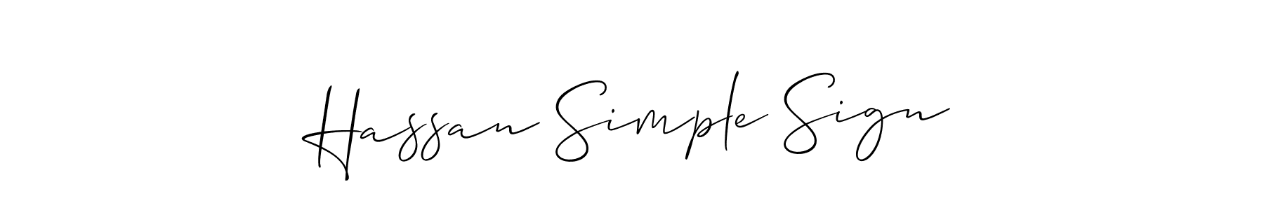 Hassan Simple Sign stylish signature style. Best Handwritten Sign (Allison_Script) for my name. Handwritten Signature Collection Ideas for my name Hassan Simple Sign. Hassan Simple Sign signature style 2 images and pictures png