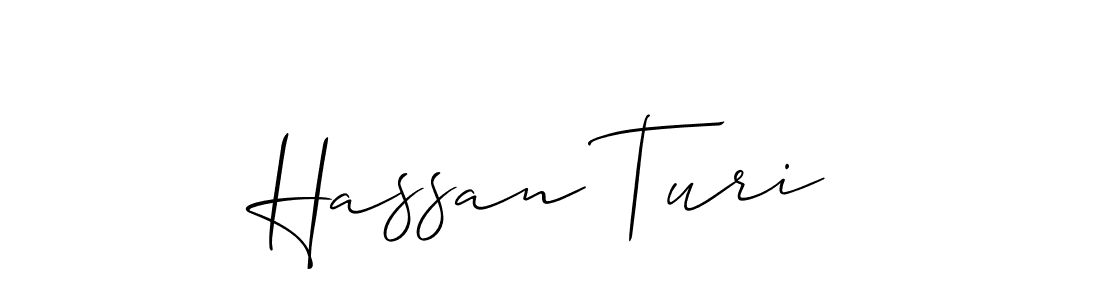 How to Draw Hassan Turi signature style? Allison_Script is a latest design signature styles for name Hassan Turi. Hassan Turi signature style 2 images and pictures png