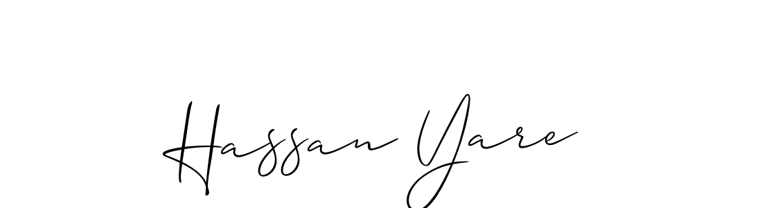 Also we have Hassan Yare name is the best signature style. Create professional handwritten signature collection using Allison_Script autograph style. Hassan Yare signature style 2 images and pictures png