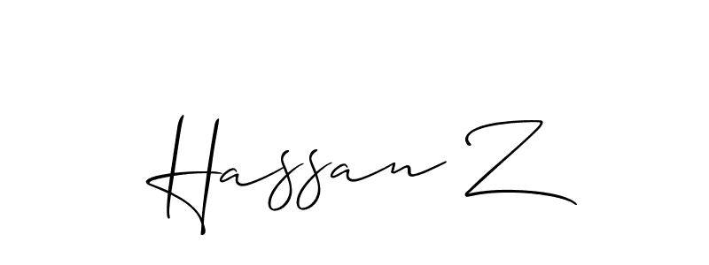 Make a beautiful signature design for name Hassan Z. With this signature (Allison_Script) style, you can create a handwritten signature for free. Hassan Z signature style 2 images and pictures png