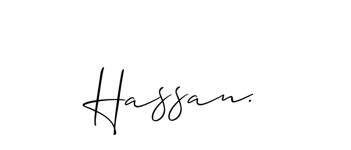 How to make Hassan. name signature. Use Allison_Script style for creating short signs online. This is the latest handwritten sign. Hassan. signature style 2 images and pictures png