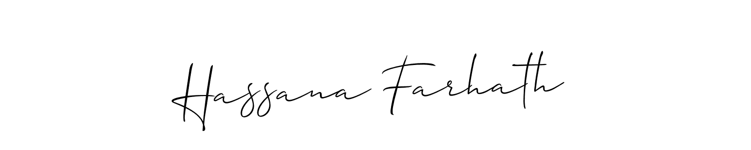 Best and Professional Signature Style for Hassana Farhath. Allison_Script Best Signature Style Collection. Hassana Farhath signature style 2 images and pictures png