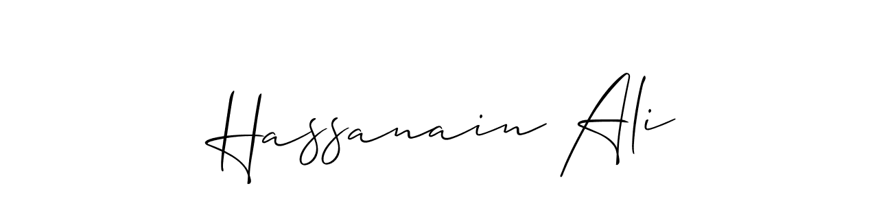 You can use this online signature creator to create a handwritten signature for the name Hassanain Ali. This is the best online autograph maker. Hassanain Ali signature style 2 images and pictures png