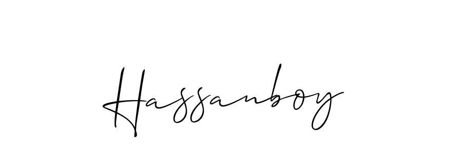 The best way (Allison_Script) to make a short signature is to pick only two or three words in your name. The name Hassanboy include a total of six letters. For converting this name. Hassanboy signature style 2 images and pictures png