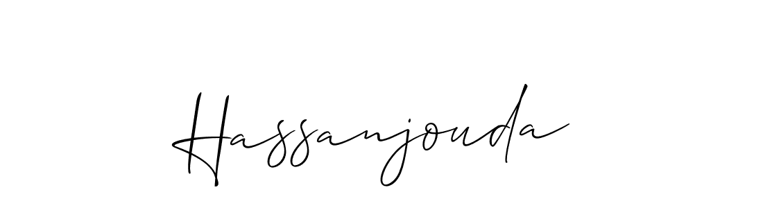 How to make Hassanjouda signature? Allison_Script is a professional autograph style. Create handwritten signature for Hassanjouda name. Hassanjouda signature style 2 images and pictures png