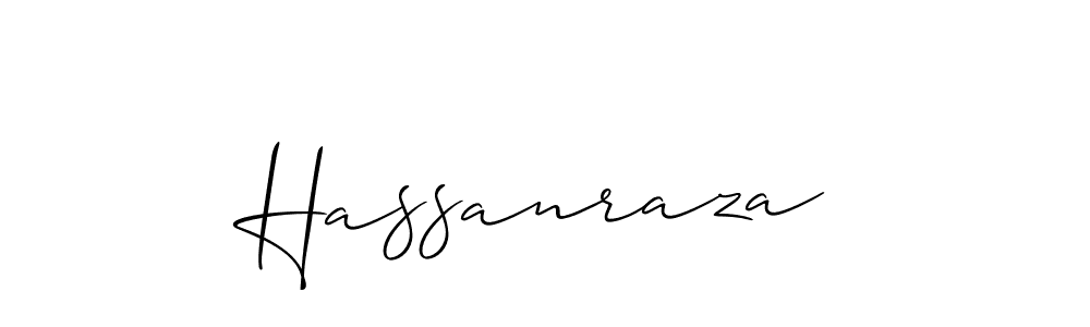 How to make Hassanraza signature? Allison_Script is a professional autograph style. Create handwritten signature for Hassanraza name. Hassanraza signature style 2 images and pictures png