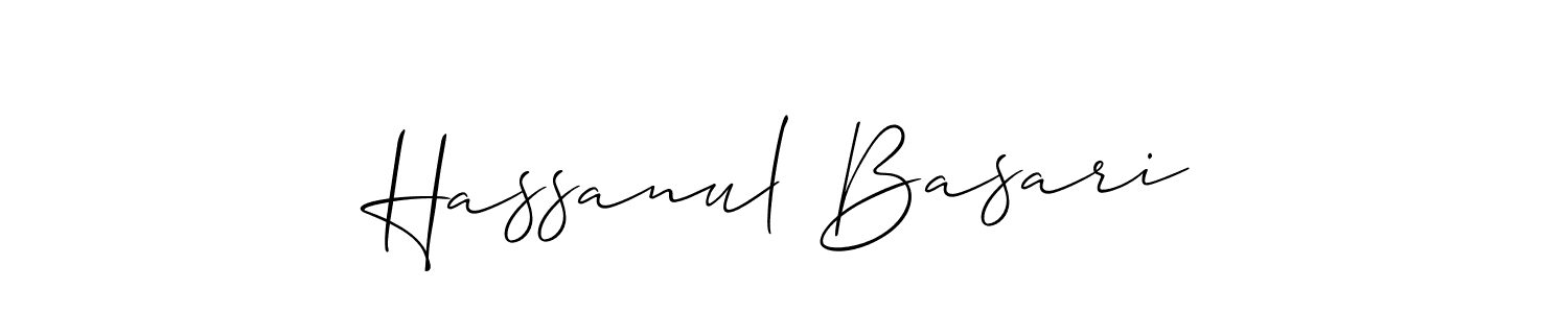 if you are searching for the best signature style for your name Hassanul Basari. so please give up your signature search. here we have designed multiple signature styles  using Allison_Script. Hassanul Basari signature style 2 images and pictures png