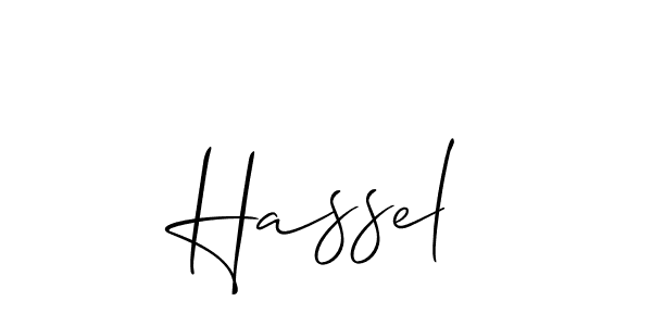 You should practise on your own different ways (Allison_Script) to write your name (Hassel) in signature. don't let someone else do it for you. Hassel signature style 2 images and pictures png