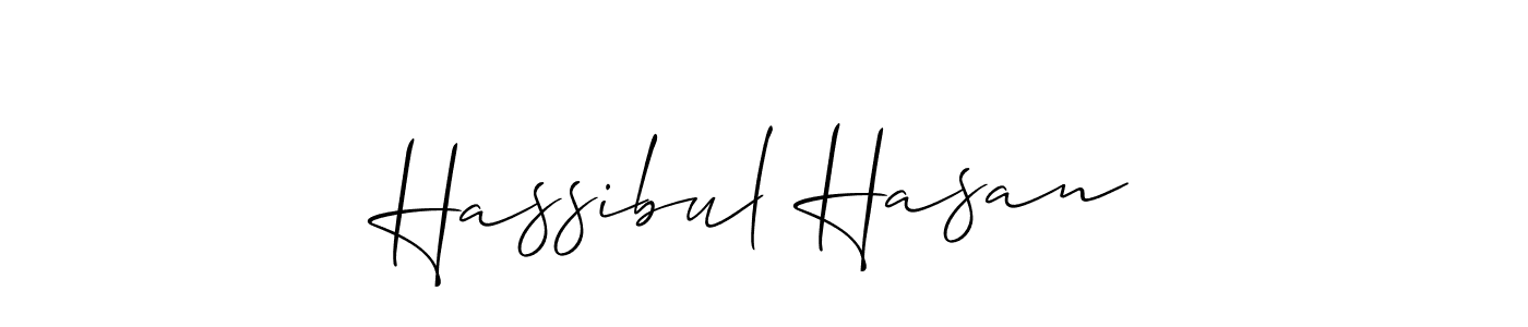 Also we have Hassibul Hasan name is the best signature style. Create professional handwritten signature collection using Allison_Script autograph style. Hassibul Hasan signature style 2 images and pictures png