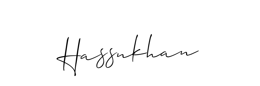 How to make Hassnkhan signature? Allison_Script is a professional autograph style. Create handwritten signature for Hassnkhan name. Hassnkhan signature style 2 images and pictures png