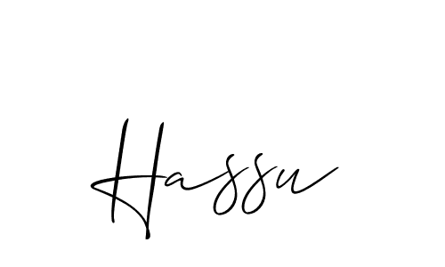 Similarly Allison_Script is the best handwritten signature design. Signature creator online .You can use it as an online autograph creator for name Hassu. Hassu signature style 2 images and pictures png