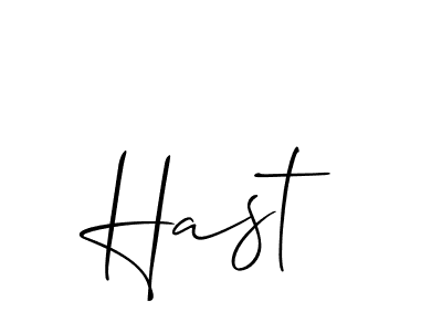 Also we have Hast name is the best signature style. Create professional handwritten signature collection using Allison_Script autograph style. Hast signature style 2 images and pictures png