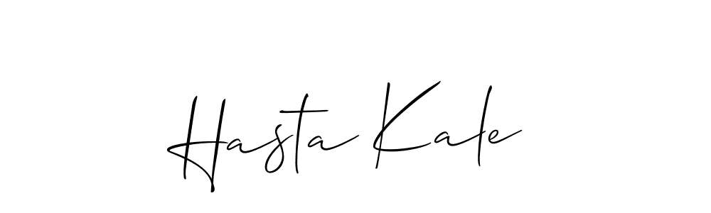 It looks lik you need a new signature style for name Hasta Kale. Design unique handwritten (Allison_Script) signature with our free signature maker in just a few clicks. Hasta Kale signature style 2 images and pictures png