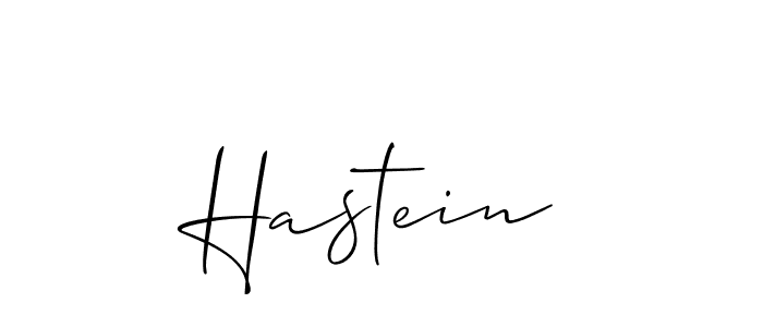 Hastein stylish signature style. Best Handwritten Sign (Allison_Script) for my name. Handwritten Signature Collection Ideas for my name Hastein. Hastein signature style 2 images and pictures png