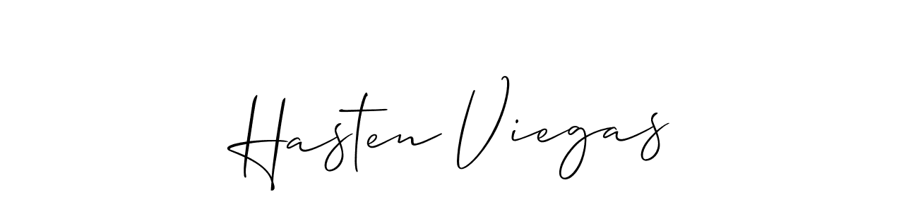 Make a beautiful signature design for name Hasten Viegas. With this signature (Allison_Script) style, you can create a handwritten signature for free. Hasten Viegas signature style 2 images and pictures png