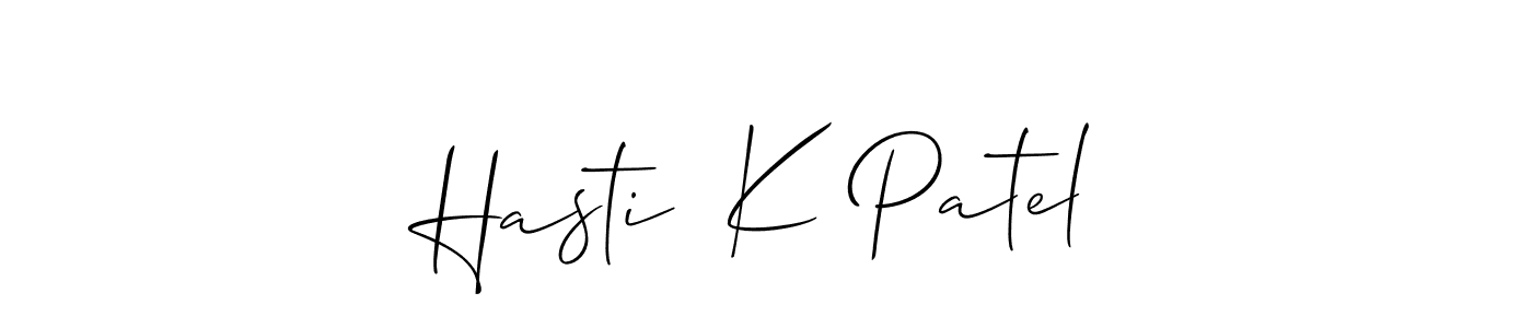 How to Draw Hasti  K Patel signature style? Allison_Script is a latest design signature styles for name Hasti  K Patel. Hasti  K Patel signature style 2 images and pictures png