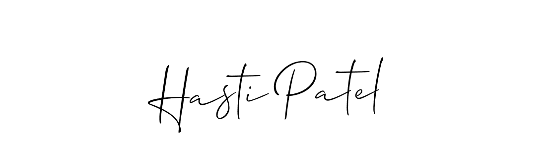 Design your own signature with our free online signature maker. With this signature software, you can create a handwritten (Allison_Script) signature for name Hasti Patel. Hasti Patel signature style 2 images and pictures png