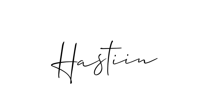 You should practise on your own different ways (Allison_Script) to write your name (Hastiin) in signature. don't let someone else do it for you. Hastiin signature style 2 images and pictures png