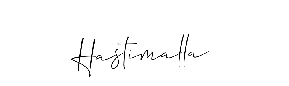Design your own signature with our free online signature maker. With this signature software, you can create a handwritten (Allison_Script) signature for name Hastimalla. Hastimalla signature style 2 images and pictures png