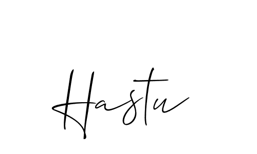 How to Draw Hastu signature style? Allison_Script is a latest design signature styles for name Hastu. Hastu signature style 2 images and pictures png