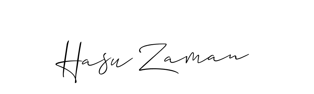 Make a beautiful signature design for name Hasu Zaman. With this signature (Allison_Script) style, you can create a handwritten signature for free. Hasu Zaman signature style 2 images and pictures png