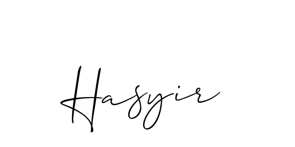 Make a short Hasyir signature style. Manage your documents anywhere anytime using Allison_Script. Create and add eSignatures, submit forms, share and send files easily. Hasyir signature style 2 images and pictures png