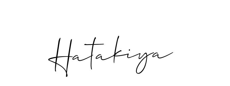 if you are searching for the best signature style for your name Hatakiya. so please give up your signature search. here we have designed multiple signature styles  using Allison_Script. Hatakiya signature style 2 images and pictures png