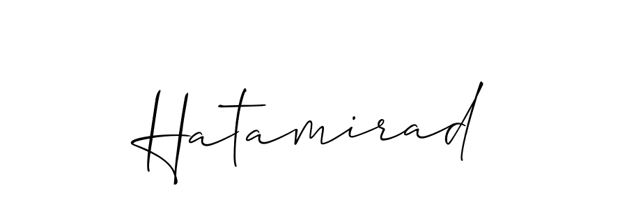 if you are searching for the best signature style for your name Hatamirad. so please give up your signature search. here we have designed multiple signature styles  using Allison_Script. Hatamirad signature style 2 images and pictures png